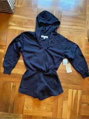 Vintage Havana Black Hooded One-Piece Romper Size Small NWT